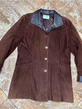 Sable brown suede jacket 16 worn once